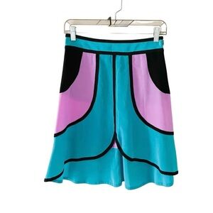 Armani Exchange Black, Purple, and Teal Skirt